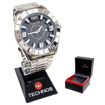 Relógio Technos Masculino Analógico Prateado Racer 2115KYX/1R