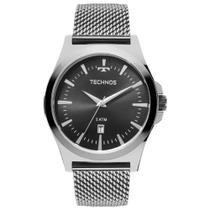 Relógio Technos masculino analógico steel prata 2115lals/0p