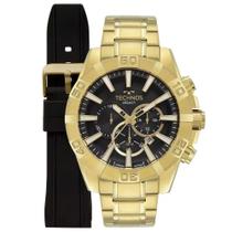 Relógio technos masculino analógico troca-pulseira legacy dourado js26aet/t1p