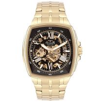Relógio TECHNOS masculino automático dourado preto G3265AI/1P