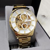 Relógio Technos Masculino Automatico Esqueleto Dourado G3265AQ