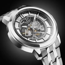 Relógio Technos Masculino Automático Esqueleto Prata Casual em Aço - G3265AG/1K