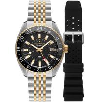 Relógio Technos Masculino Automatico GMT Bicolor - NH34AC/T1P