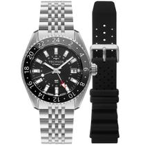 Relógio Technos Masculino Automatico GMT Prata - NH34AA/T1P