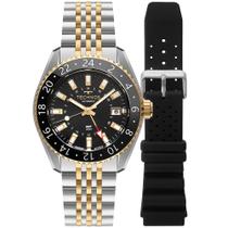 Relógio TECHNOS masculino automático mecânico GMT NH34AC/T1P Relógio TECHNOS masculino automático mecânico GMT NH34AC/T1P