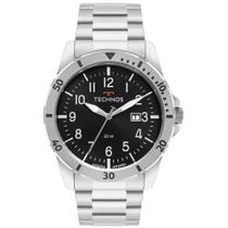 Relógio Technos Masculino Casual Militar Prateado 2115NBQ/1P Relógio Technos Masculino Casual Militar Prateado 2115NBQ/1P