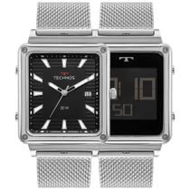 Relógio Technos Masculino Curvas Digiana Prata - 1S13CW/1P Relógio Technos Masculino Curvas Digiana Prata - 1S13CW/1P