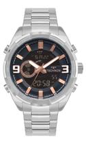 Relógio Technos Masculino Digitech Anadigi Prata YXD0645AAB/1A Relógio Technos Masculino Digitech Anadigi Prata YXD0645AAB/1A