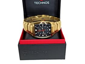 Relógio Technos Masculino Dourado Quadrado Skymaster 2117LCO/1P Original