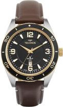 Relógio Technos Masculino Golf Prata Pulseira Couro Máquina Miyota 2115TWL/0P
