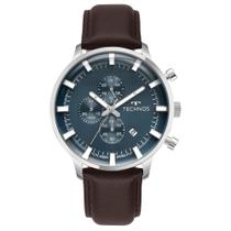 Relógio TECHNOS masculino multifunções prata azul JS25BCQ/0A