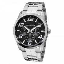 Relógio Technos Masculino Performance Racer 6p29aft1p Cor Da Correia Prata Cor Do Bisel Prata Cor Do Fundo Preto