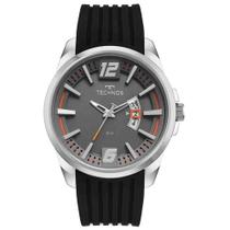 Relógio Technos masculino prata e preto com silicone - 2117LCTS/2C Relógio Technos masculino prata e preto com silicone - 2117LCTS/2C