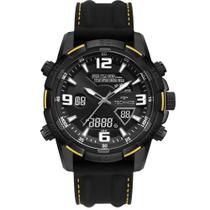 Relógio TECHNOS masculino preto amarelo anagidi W23305ADA/2P