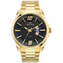 Relógio technos masculino preto dourado 2117lcss/1p
