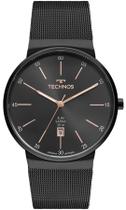 Relogio Technos Masculino preto minimalista slim vidro safira pulseira esteira calendario social a prova dagua GM12AG/1P Relogio Technos Masculino preto minimalista slim vidro safira pulseira esteira calendario social a prova dagua GM12AG/1P