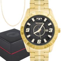 Relógio Technos Masculino Prova Dágua Dourado Garantia Luxo