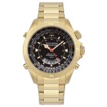 Relógio Technos Masculino Ref: Wt20565/4p Skydiver Dourado