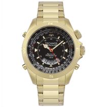 Relógio Technos Masculino Skydiver Anadigi Dourado Wt20565/4 Relógio Technos Masculino Skydiver Anadigi Dourado Wt20565/4