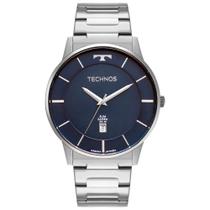 Relógio Technos Masculino Slim Classic Safira Prata Original Novo GM10YQ/1A