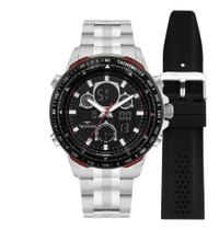 Relógio Technos Masculino Ts Digitech Prata - BJ4130AD/T1P Relógio Technos Masculino Ts Digitech Prata - BJ4130AD/T1P