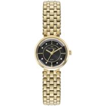 Relógio TECHNOS Mini preto dourado feminino 2035MXJ/1P