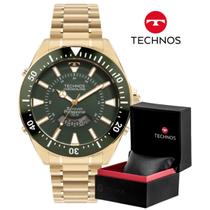 Relógio Technos Original Skydiver Dourado Verde WT2050AJ 1V