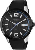 Relógio TECHNOS Racer masculino silicone preto 2115KNW/8P Relógio TECHNOS Racer masculino silicone preto 2115KNW/8P