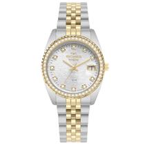 Relógio Technos Riviera Bicolor Prata dourado 2117lfs1k Prateado Dourado