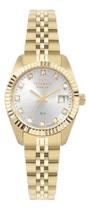 Relógio Technos Riviera Dourado 28,5mm com Pedras e Calendário Feminino