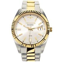 Relógio TECHNOS Riviera masculino prata dourado 2415CGTDY/5B
