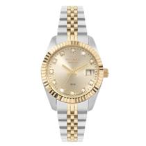 Relógio Technos Riviera Prata Dourado Feminino 2015CEM/1X