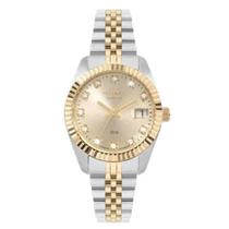 Relógio Technos Riviera Prata Dourado Feminino 2015CEM/1X Relógio Technos Riviera Prata Dourado Feminino 2015CEM/1X