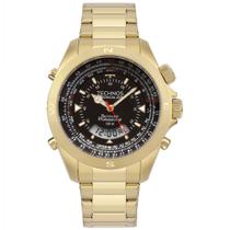 Relógio TECHNOS Skydiver masculino dourado WT20565/4P