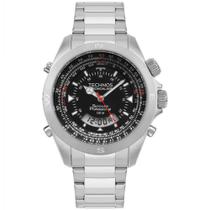 Relógio TECHNOS Skydiver masculino prata WT20565/1P