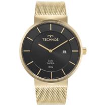 Relógio TECHNOS Slim masculino dourado safira GM15AO/1P