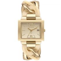 Relógio Technos Unique Mulher Pulseira Elos Dourado 2115tvw