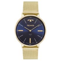 Relógio Technos Unissex Slim Safira Dourado 2025LTKS/4A