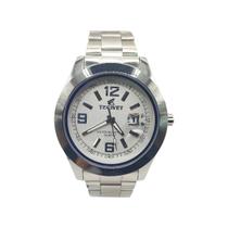 Relógio Tecivet Masculino Calendário Resistente Água 50m Cor Do Mostrador:Creme Relógio Tecivet Masculino Calendário Resistente Água 50m Cor Do Mostrador:Creme