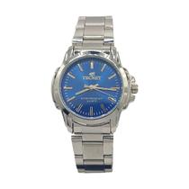 Relógio Tecnet Analógico Feminino Prata Azul Resistente Água