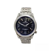 Relógio Tecnet Analógico Prateado Masculino Resistente Água