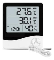 Relógio Temperatura Umidade Termo-higrômetro Digital