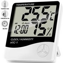 Relógio Temperatura Umidade Termo-higrômetro Digital Led - Medidor de Unidade Sensor Externo