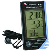 Relógio Termo Higrômetro -50 a +70C Minipa MT-241