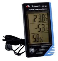 Relógio Termo Higrômetro Digital Temperatura Interna Externa -50 a 70C MT-241 - MINIPA