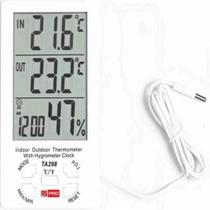 Relogio termohigrometro de mesa e parede lcd digita medidor de temperatura