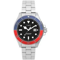 Relógio Timex Automático Harborside Coast Prata TW2V72100M Relógio Timex Automático Harborside Coast Prata TW2V72100M