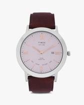 Relógio Timex Classic Quartz com Pulseira de Couro Marrom e Mostrador de 27mm Relógio Timex Classic Quartz com Pulseira de Couro Marrom e Mostrador de 27mm