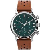 Relógio Timex Cronógrafo Marlin Tachymeter Visor Verde TW2W10100M