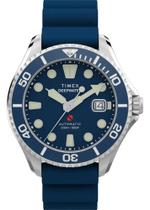 Relógio Timex Deepwater Meridian Tw2y39900 Automático Azul Azul-aço Azul-aço Relógio Timex Deepwater Meridian Tw2y39900 Automático Azul Azul-aço Azul-aço